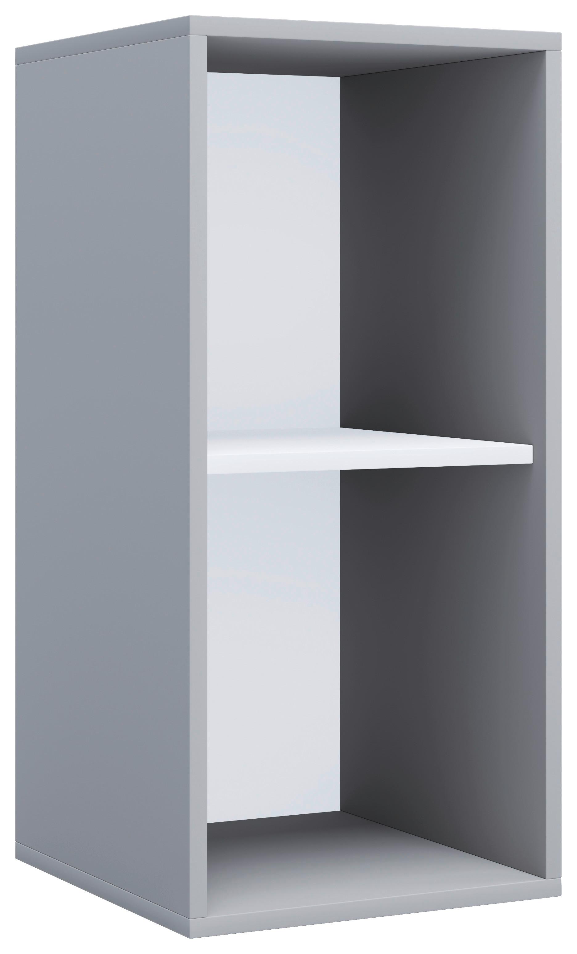 Regál na šanóny š: 35cm, sivá - sivá, Modern, kompozitné drevo (35/74/37cm) - P & B