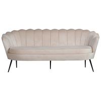2-sitzer-sofa Calais - Beige/Schwarz, Design, Textil/Metall (180/78.5/78cm) - Livetastic