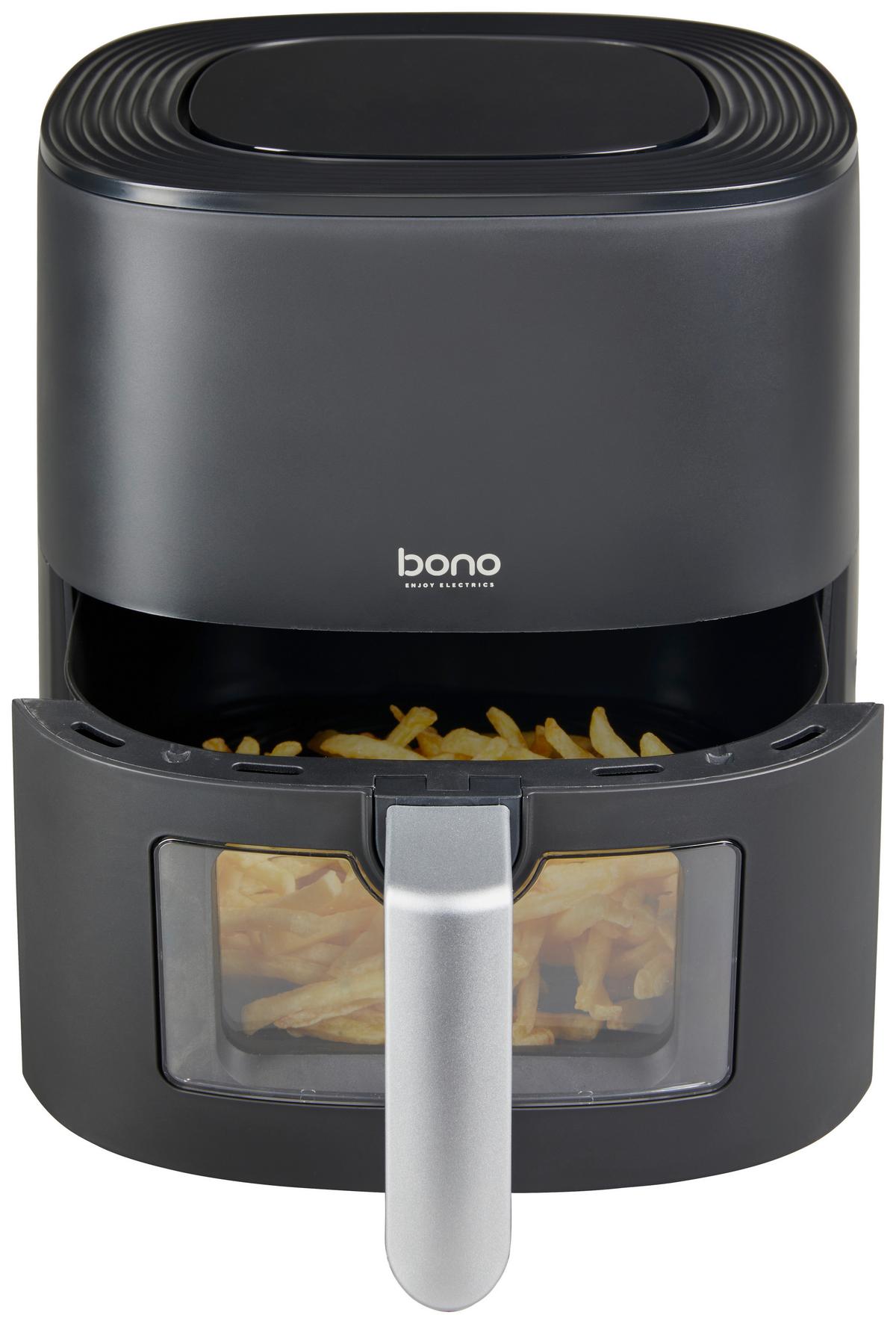 Heißluftfritteuse Jessica 6,5 L Schwarz - Schwarz, MODERN, Kunststoff (36,5cm) - Bono