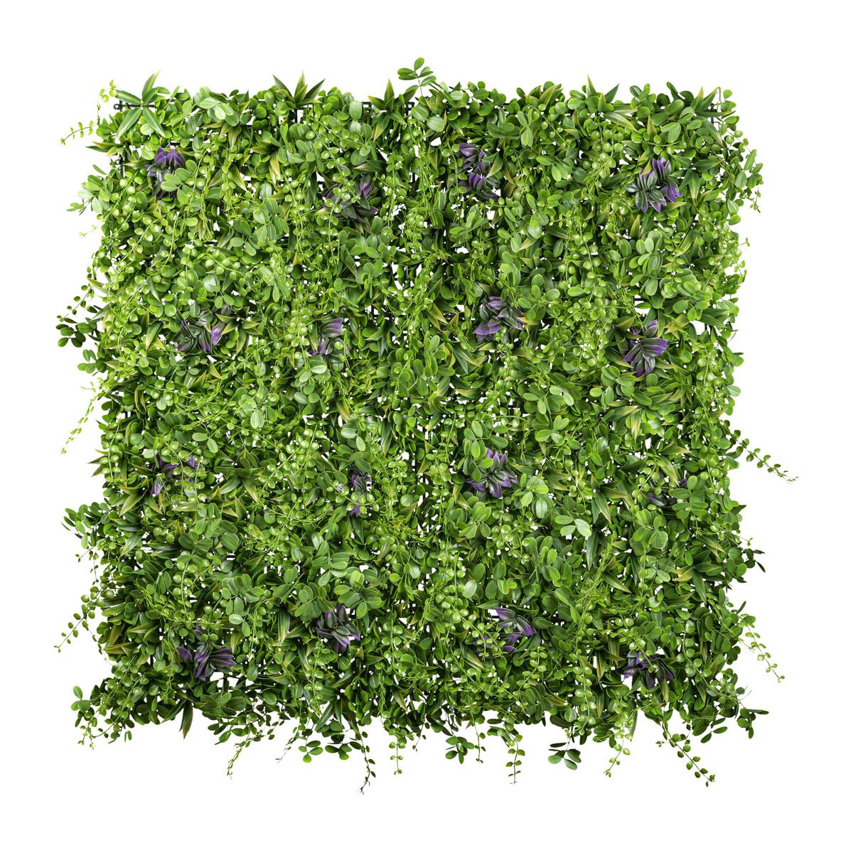 Kunstpflanze Grün/Lila, 100 cm - Lila/Grün, Design, Kunststoff (100cm) - P & B