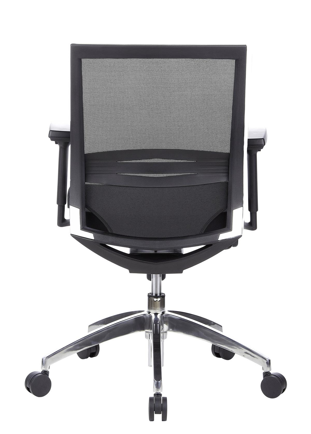 Drehstuhl Porto Pro Schwarz - Alufarben/Schwarz, MODERN, Kunststoff/Textil (59/108/49cm) - MID.YOU
