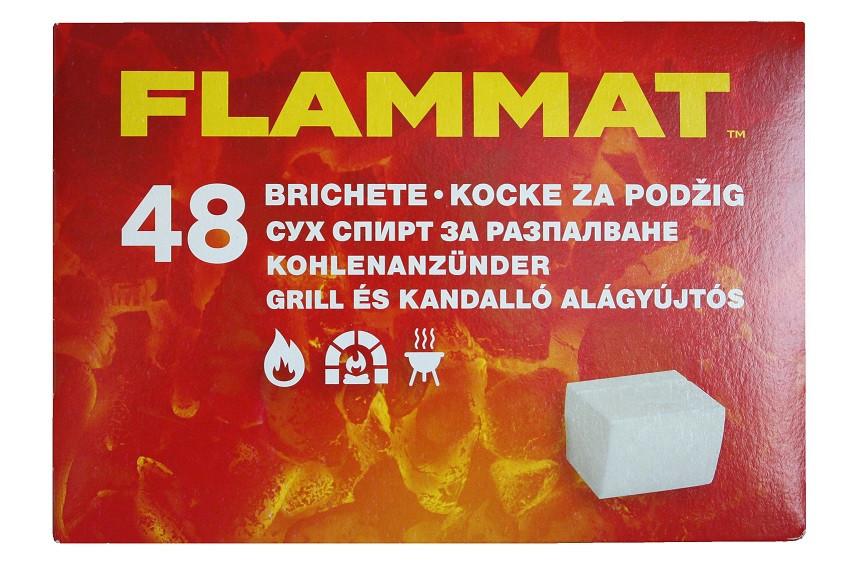 Grill És Kandalló Alágyújtós Flammat 48darabos - sötétnarancs, Basics, természetes anyagok