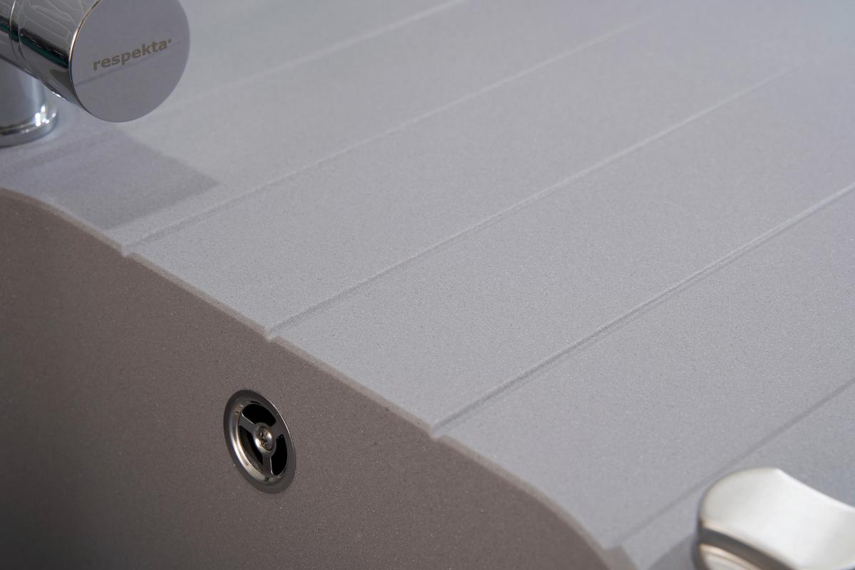 Spüle Respekta Stein Bxt: 86x50 cm - Grau, Trend, Stein (86/20,9/50cm) - Respekta