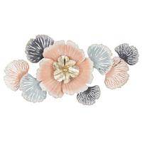 Wanddeko Soty Gold/Rosa/Blau/Grau B: 93 cm - Blau/Goldfarben, Basics, Metall (93/53/7.5cm)