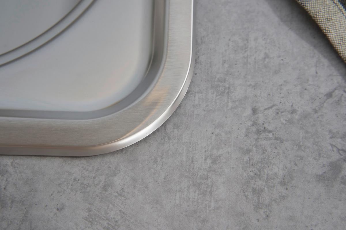 Spüle Dallas Edelstahl 46,5x15,5 cm - Edelstahlfarben, Basics, Metall (46,5/15,5/43,5cm) - Respekta