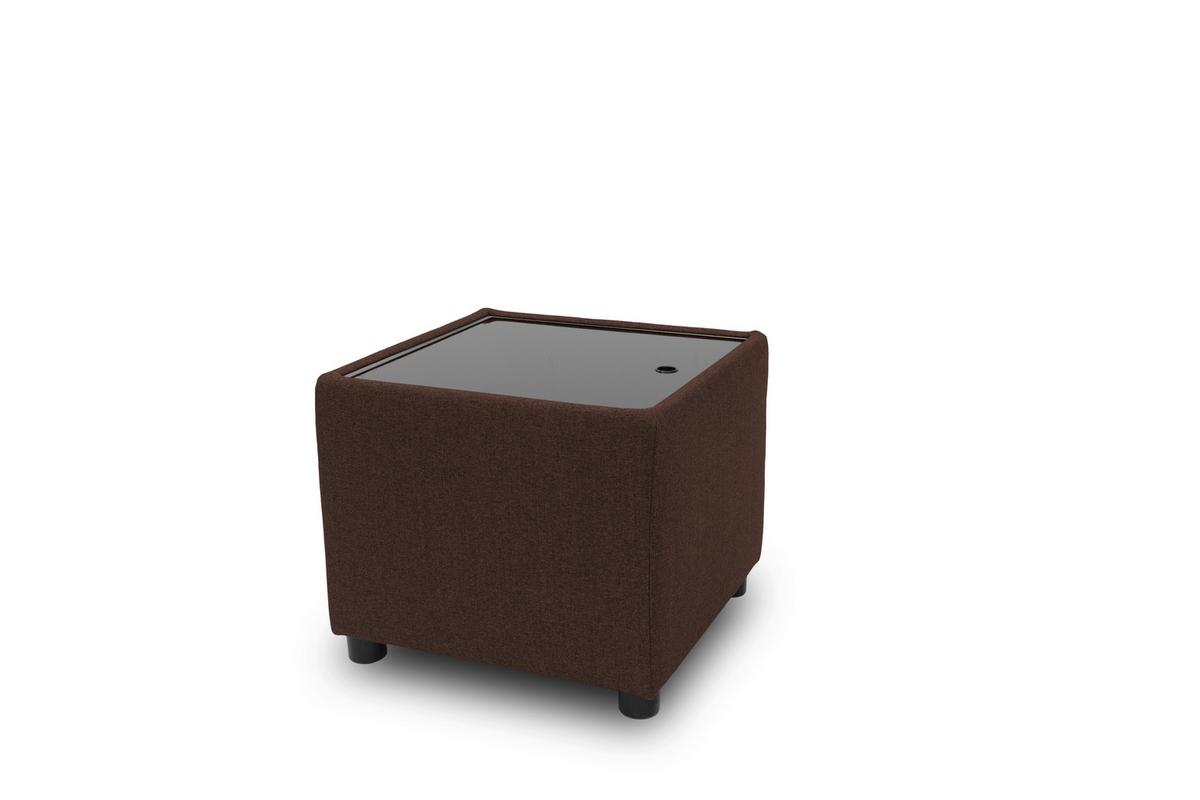 Hocker Looks IIi - Dunkelbraun/Schwarz, Design, Textil (45/47/45cm) - LOOKS by W.Joop