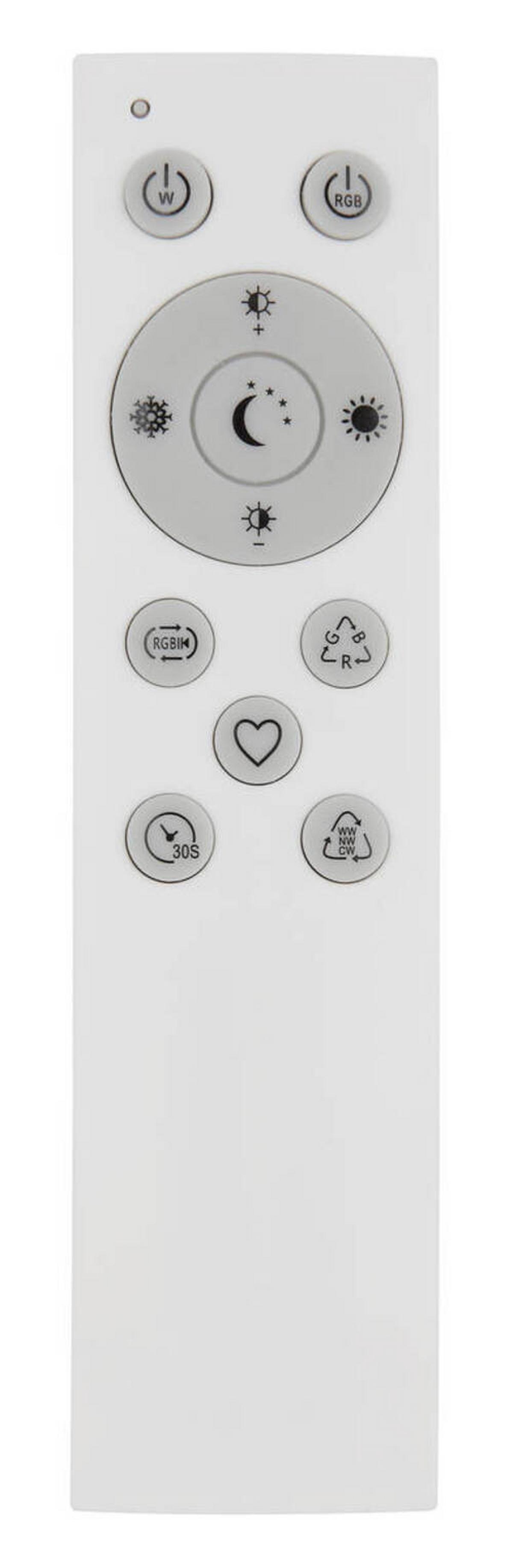 LED-Deckenleuchte 41562-24brgb - Opal/Schwarz, Design, Kunststoff (42/2,5cm) - Globo