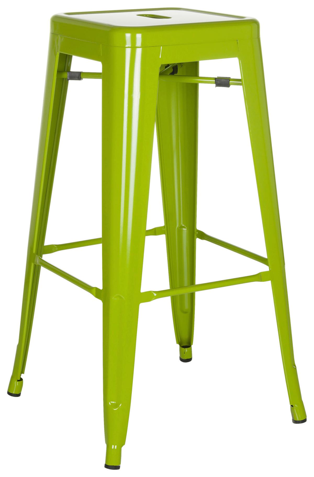 Barhocker Vantaggio High Stapelbar Grün Bis 150 Kg - Grün, Basics, Metall (44/77/44cm) - MID.YOU