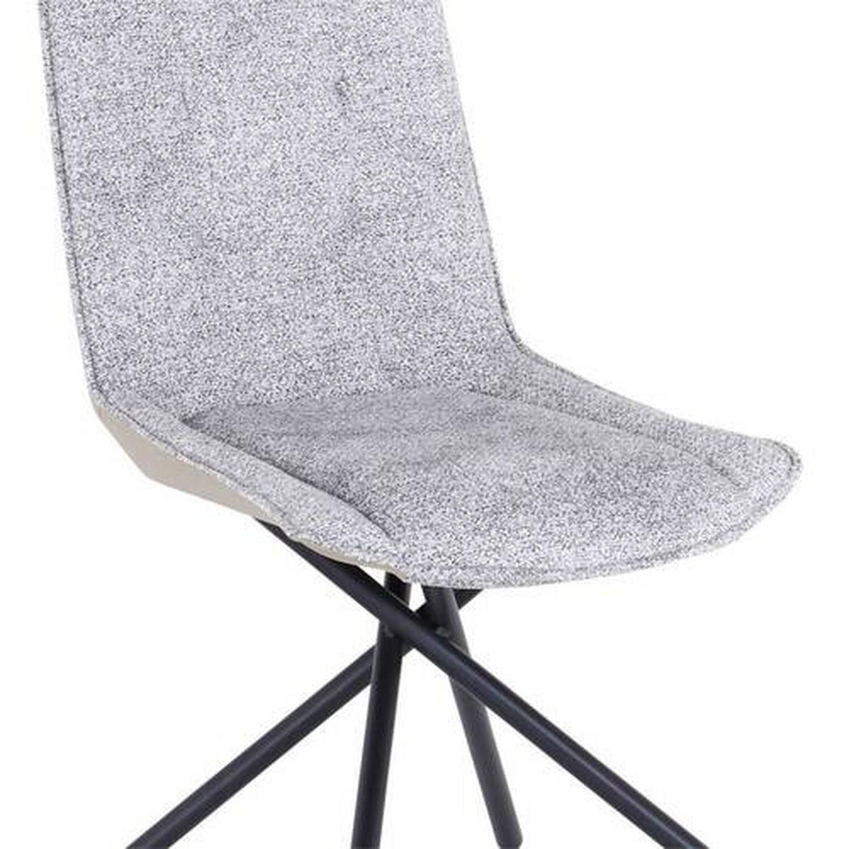 Stuhl Kora - Schwarz/Grau, MODERN, Textil/Metall (51/87/60cm) - MID.YOU