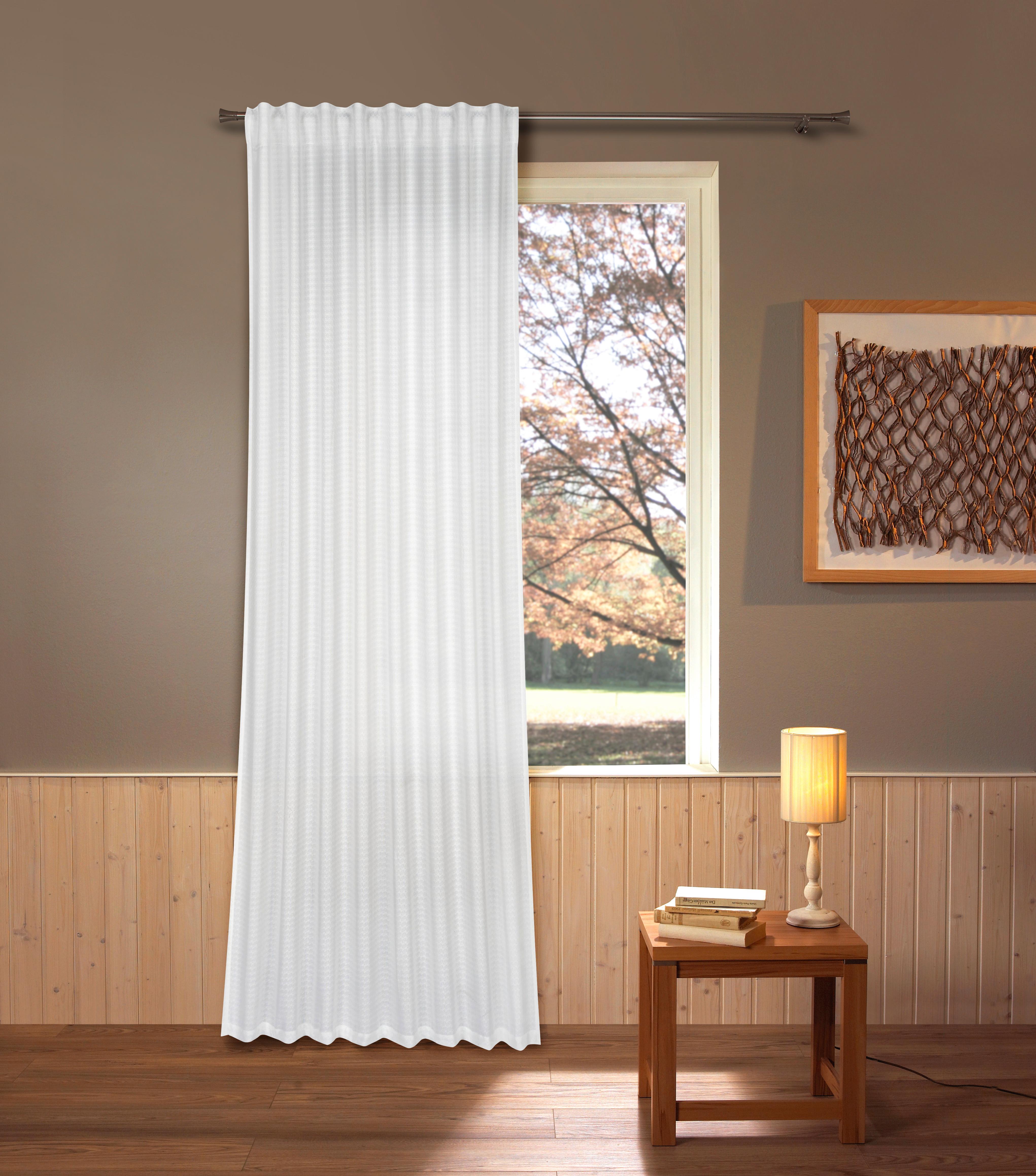 Fertigvorhang Ella - Weiß, ROMANTIK / LANDHAUS, Textil (135/245cm) - James Wood