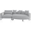 Bigsofa Natalia Grau S: 283x150 Cm - Schwarz/Grau, Design, Textil (283/150cm) - Livetastic