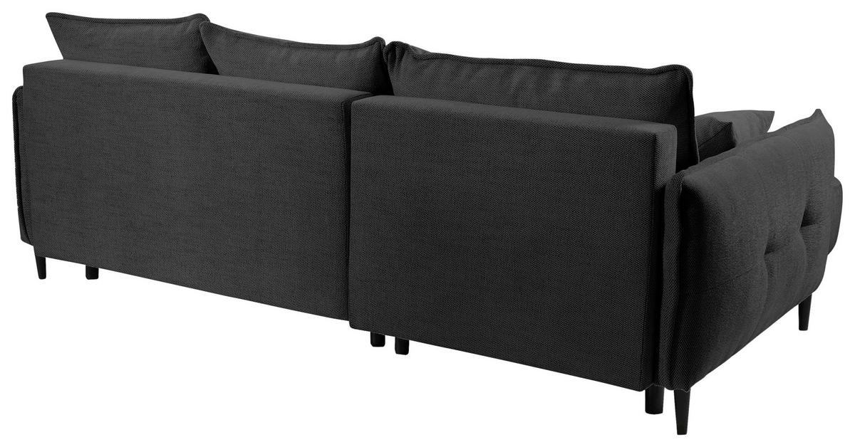 Ecksofa Sycylia Dunkelgrün/Schwarz, 165 cm - Dunkelgrün/Schwarz, Design, Textil (165/244cm) - MID.YOU