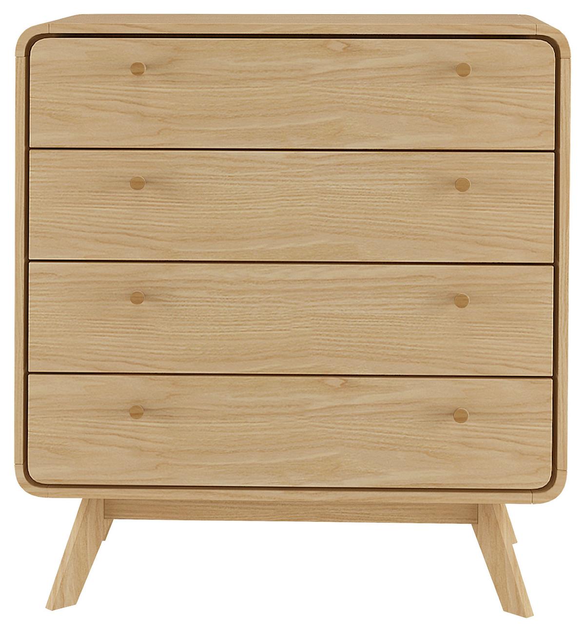 Kommode Cassie Naturfarben 80 cm - Eichefarben/Naturfarben, Design, Holzwerkstoff (80/88/39cm) - MID.YOU
