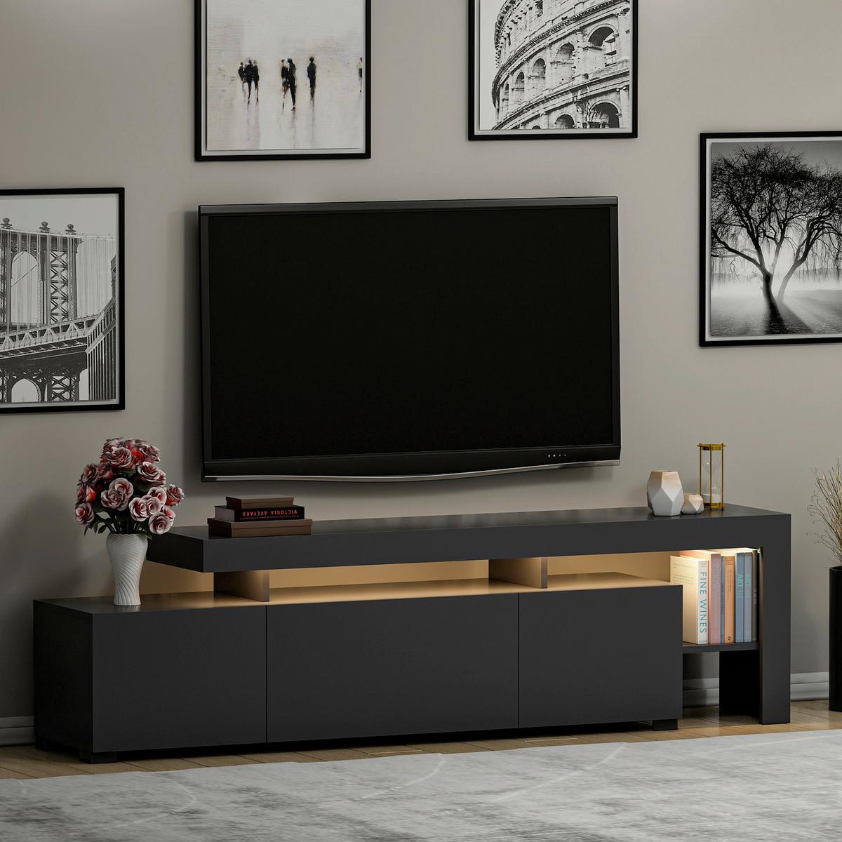 TV-ELEMENT Anthrazit B: 192cm - Anthrazit, MODERN, Holzwerkstoff (192/53/37cm)