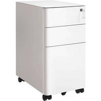 Rollcontainer Metall Weiß Abschließbar 30x59,2x46 Cm - Weiß, Basics, Kunststoff/Metall (30/59,2/46cm) - Boxxx