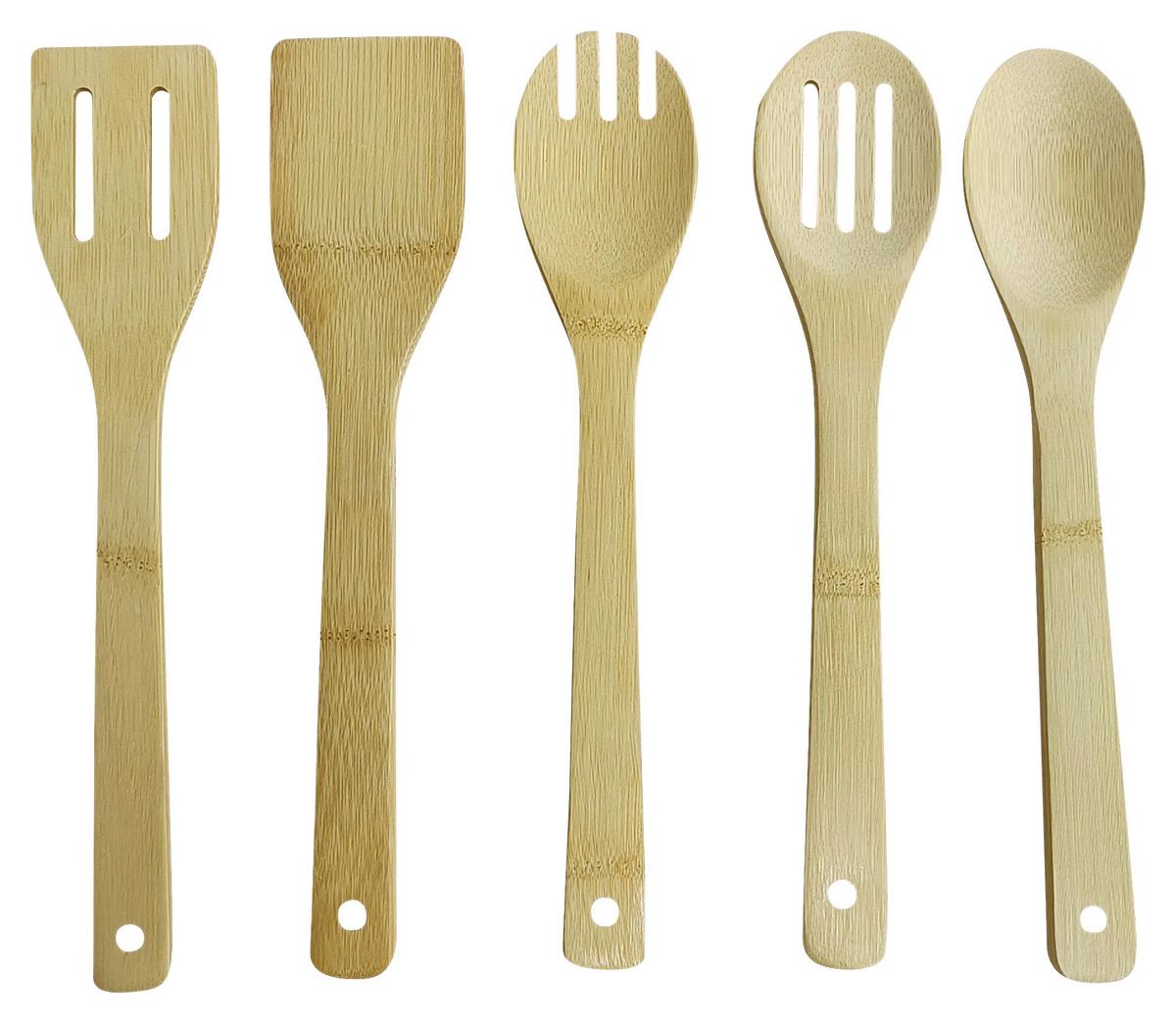 Konyhasegédeszköz-szett Simon 5 Részes - natúr színű, Basics, fa (6/30cm) - Ondega