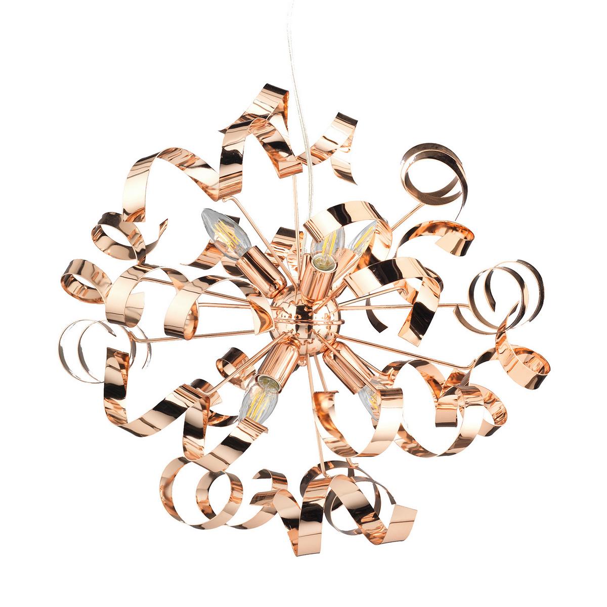 HÄNGELEUCHTE 4812/6R - Kupferfarben, Design, Metall (50/50/150cm)