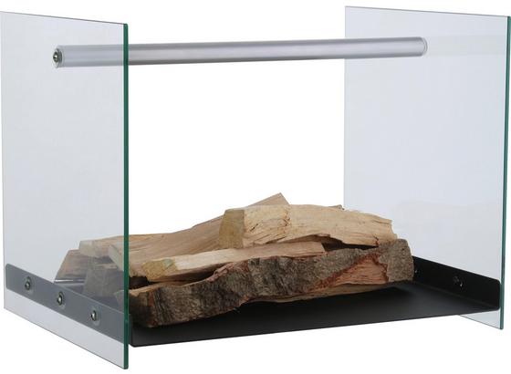 Holzlege Aike - Transparent/Schwarz, Glas/Metall (42/33/32cm) Holzlege Aike - Transparent/Schwarz, Glas/Metall (42/33/32cm)