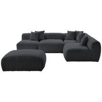 Ecksofa Bloom Dunkelgrau Teddystoff - Dunkelgrau, Trend, Textil (300/215cm) - Livetastic