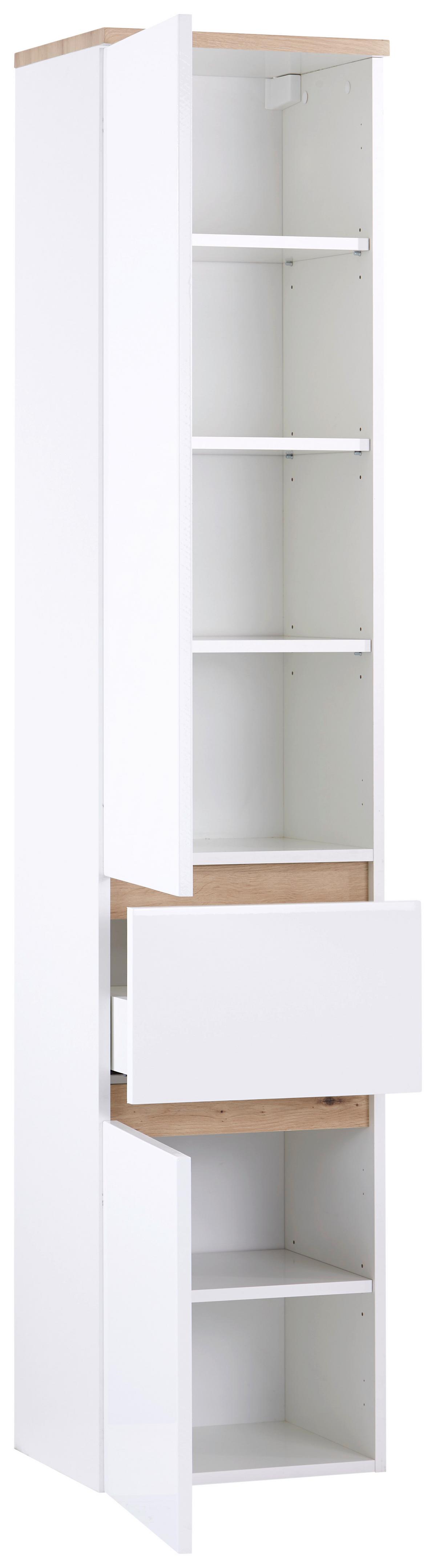 Hängender Hochschrank Grifflos Marbella B: 40 Cm Weiß - MODERN (40/182/35cm)