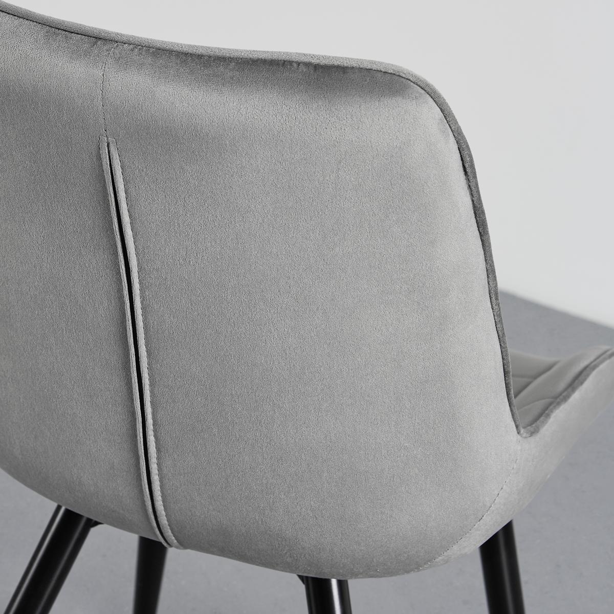 Jídelní židle ALINA šedá - šedá/černá, Moderní, kov/dřevo (59/84/51cm) - Bessagi Home