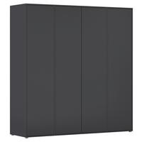 Drehtürenschrank Nabila Grau B: 187 cm - Grau, MODERN, Holzwerkstoff (187/194/53cm) - Rauch Möbel