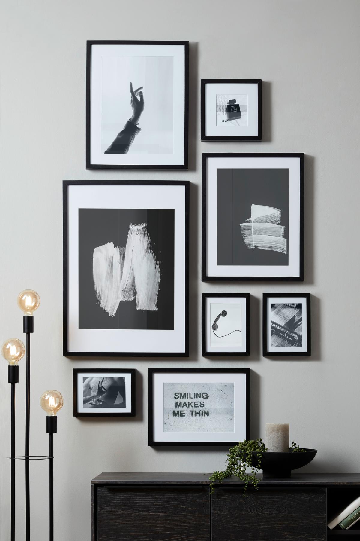 Rám na obraz Gitta 40 x 50 cm - černá, Moderní, kompozitní dřevo/plast (40/50/3,6cm) - Modern Living