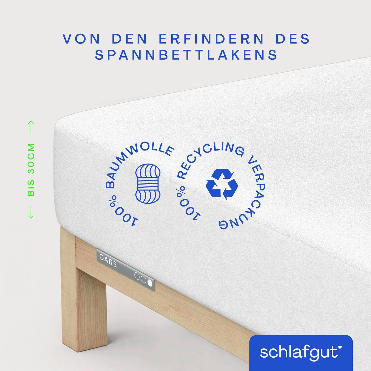 Matratzenauflage Baselayer Pro Molton - Weiß, Basics, Textil (100/200cm) - Schlafgut