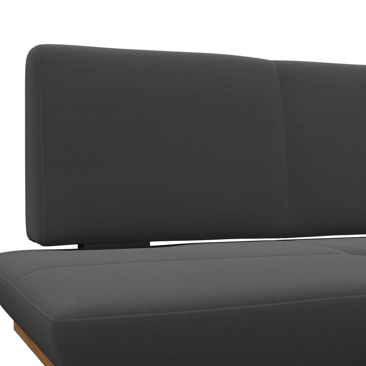 Sitzbank Tristan Webstoff anthrazit, B: 170cm - Anthrazit/Schwarz, MODERN, Holz/Textil (170/48/90cm) - James Wood