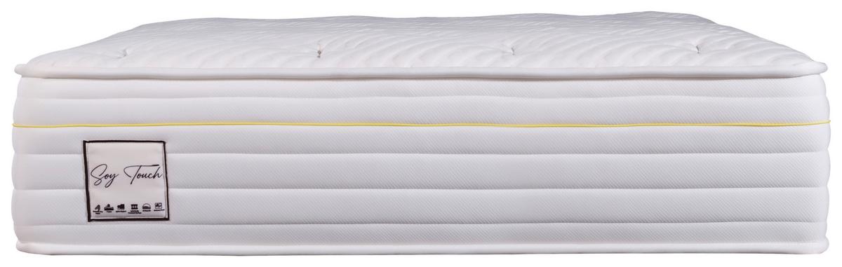 TASCHENFEDERKERNMATRATZE Soy Touch 180x200cm fest - Weiß, Basics, Textil (180/200cm) - Livetastic