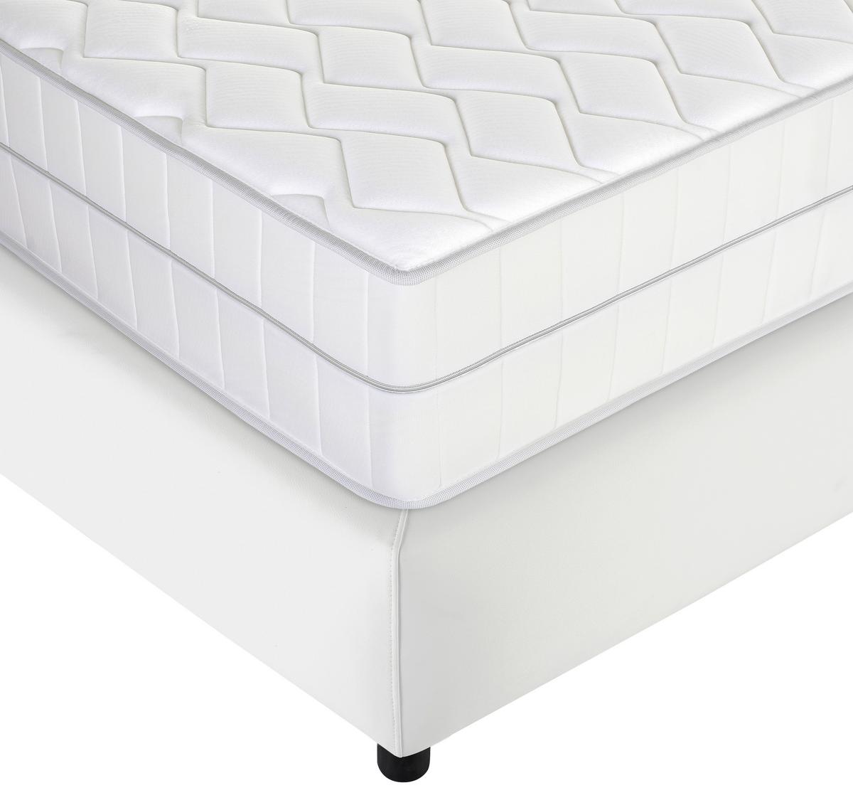 Kaltschaummatratze Luxus 140x200 cm H2/H3 H: 29 cm - Weiß, Basics, Textil (140/200cm) - MID.YOU