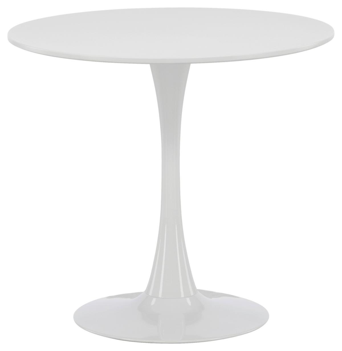 Esstisch Hamden - Hellgrau/Weiß, Design, Holzwerkstoff/Metall (80/80/75cm) - Livetastic