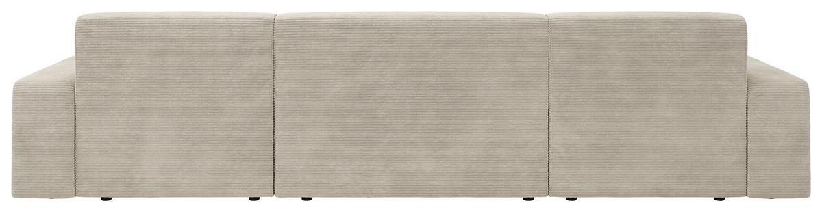 Wohnlandschaft Wien Creme U: 162x329x162 cm - Creme/Schwarz, MODERN, Textil (162/329/162cm) - Trendmanufaktur