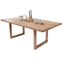ESSTISCH Braun/Naturfarben L: 160cm - Braun/Naturfarben, MODERN, Holz/Metall (160/90/78cm) - MID.YOU