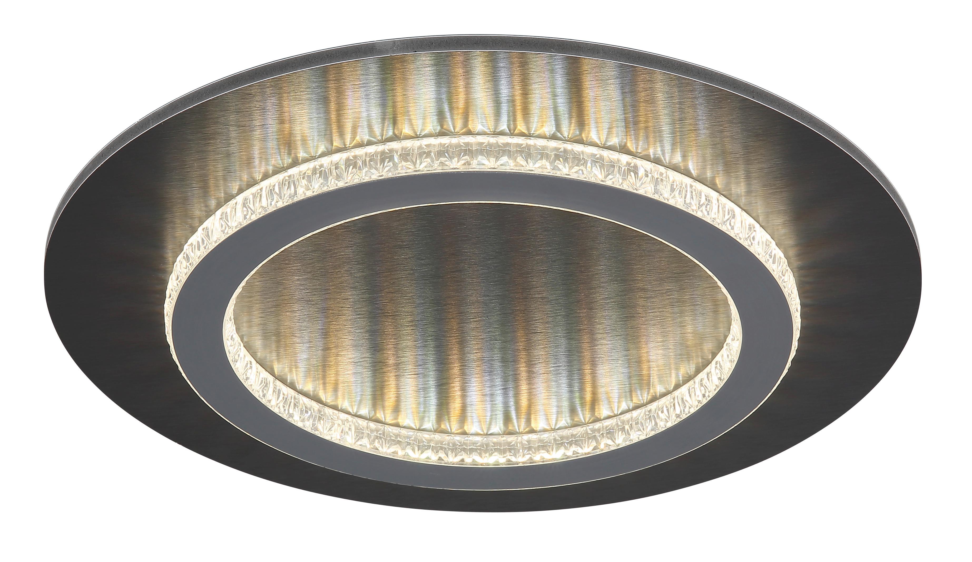 STROPNÉ LED SVIETIDLO JAYDEN - číra/čierna, Basics, kov/plast (35/5,5cm) - Globo