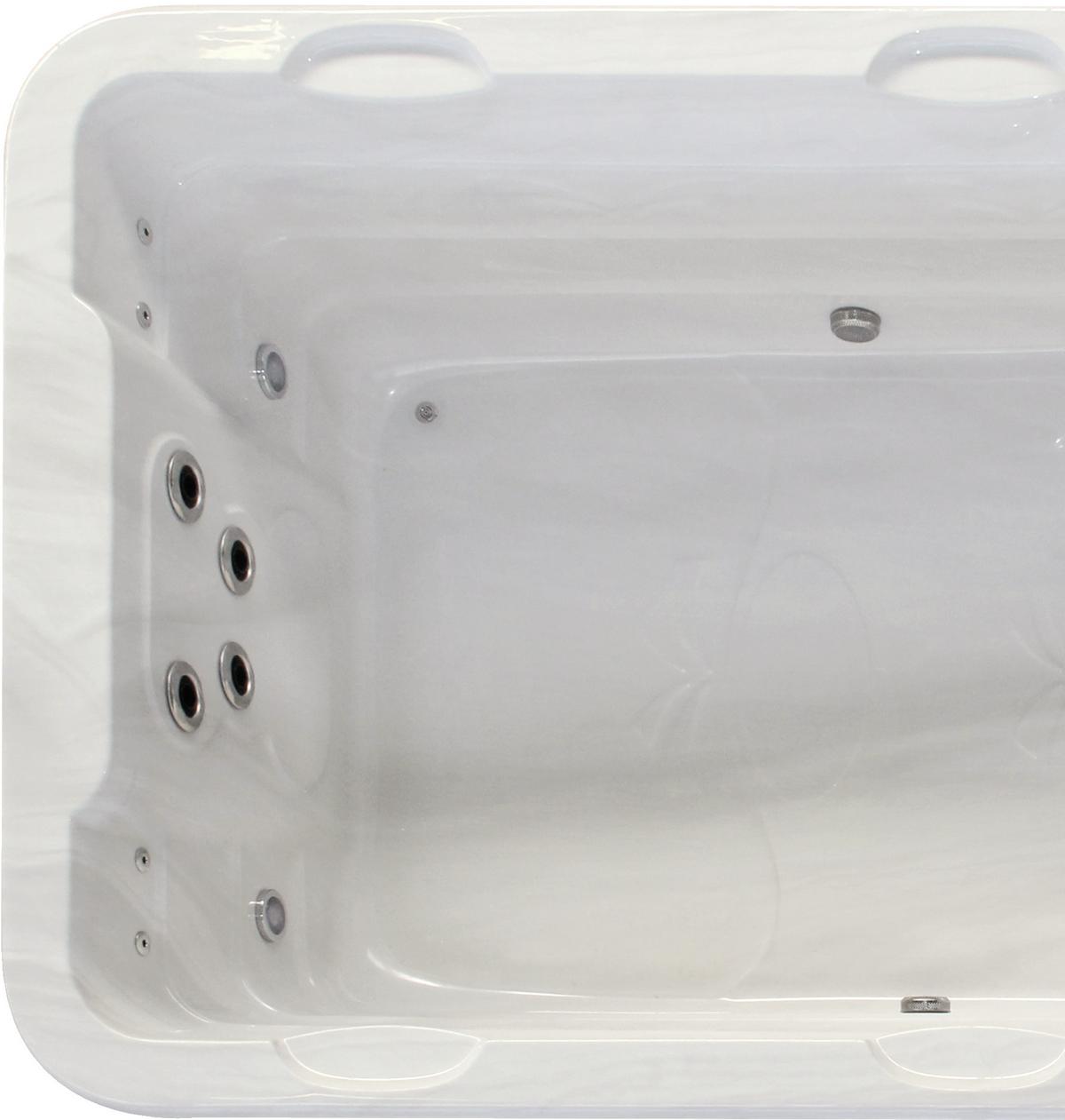 Whirlpool Acryl Swimspa Fano Hydro Jets 400x228x126 Cm - Silberfarben/Weiß, Design, Kunststoff (400/228/126cm)