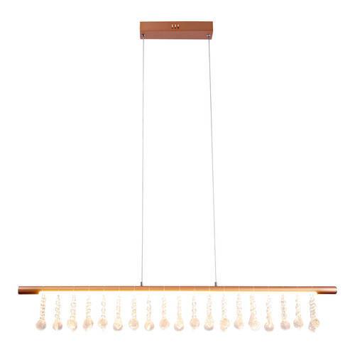 LED-Pendelleuchte Nobilis - Goldfarben, KONVENTIONELL, Glas/Kunststoff (100cm) - Näve