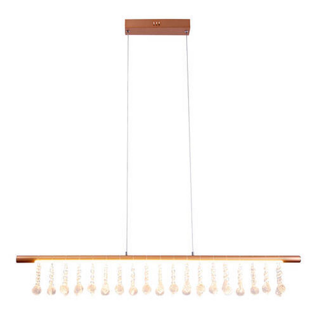 LED-Pendelleuchte Nobilis - Goldfarben, KONVENTIONELL, Glas/Kunststoff (100cm) - Näve
