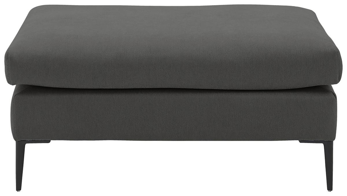 Hocker Aurora Ii - Dunkelgrau/Schwarz, MODERN, Textil (100/43/69cm) - Trendmanufaktur