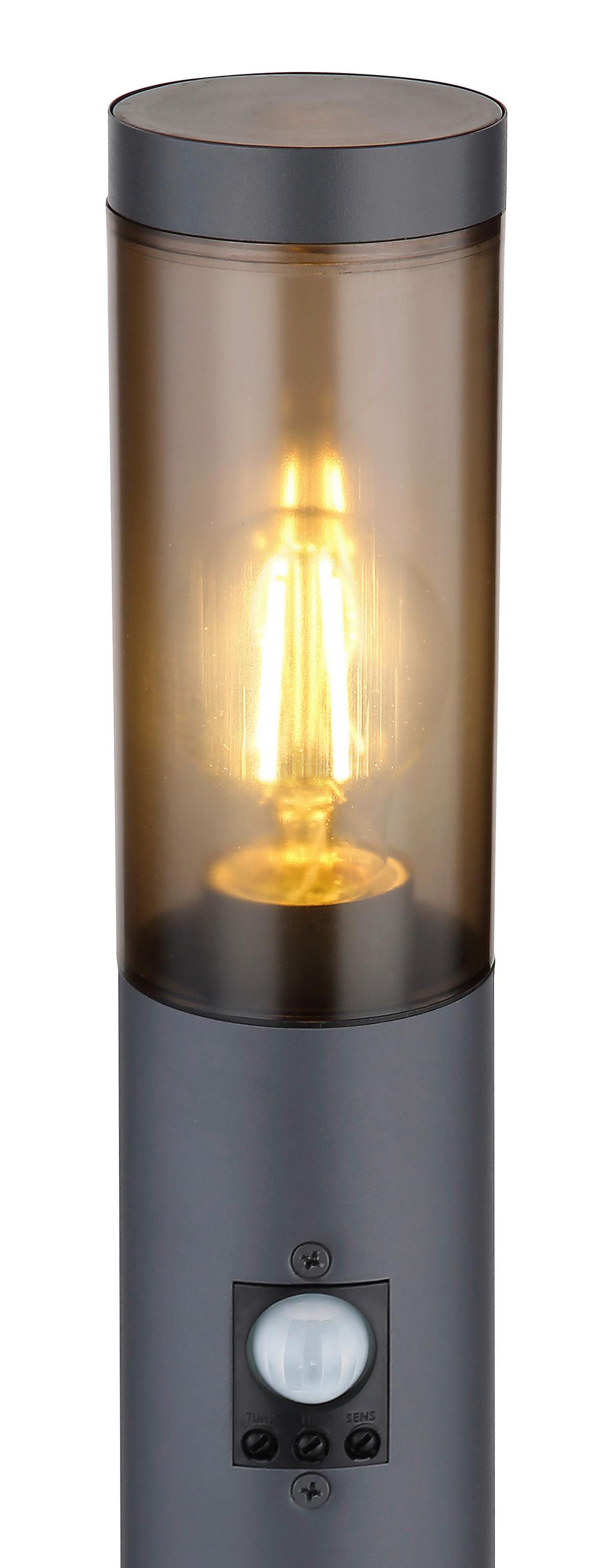 Außenleuchte Mit Bewegungsmelder 15 W - Anthrazit/Grau, Design, Kunststoff/Metall (12,7/60cm) - Globo