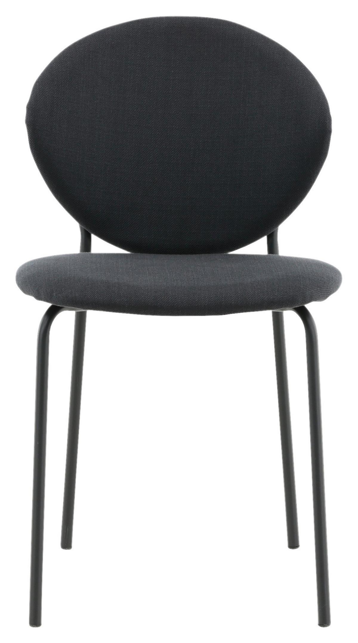 Stuhl-Set Vault - Schwarz, Design, Kunststoff/Textil (46/80/62cm) - Livetastic