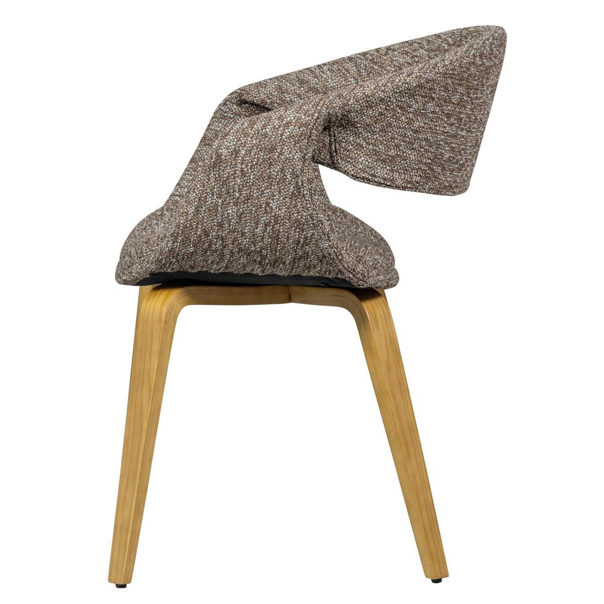 Armlehnstuhl-Set Yossi Braun/Naturfarben B: 57cm - Braun/Naturfarben, MODERN, Holzwerkstoff/Textil (57/78/57cm) - Livetastic