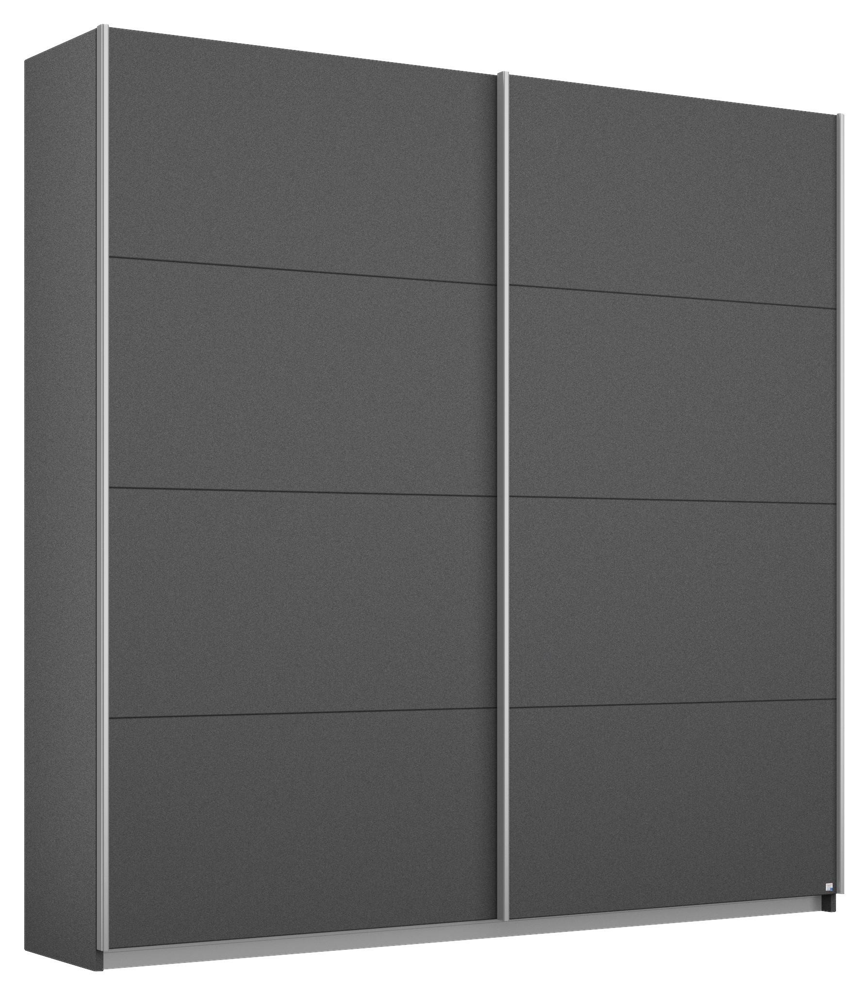 Schwebetürenschrank 181cm Belluno, Grau Metallic Dekor - Grau, MODERN, Holzwerkstoff (181/210/62cm) - Rauch Möbel