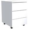 Rollcontainer Weiß Dalrosa 39x55x45 cm - Weiß, MODERN, Holzwerkstoff/Kunststoff (39/55/45cm) - MID.YOU