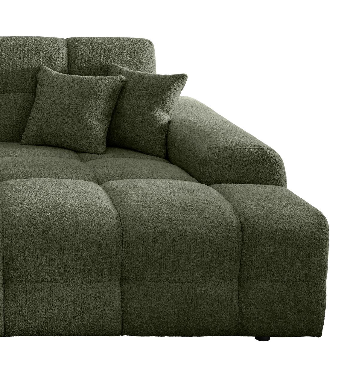 Bigsofa Bosco, Dunkelgrün B: 304 cm - Waldgrün/Schwarz, MODERN, Textil (304/87/155cm) - Livetastic