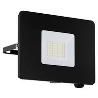 Led Außenleuchte Faedo 30 W Aluminium, Wandmontage - Schwarz/Weiß, Basics, Glas/Metall (17,5cm)