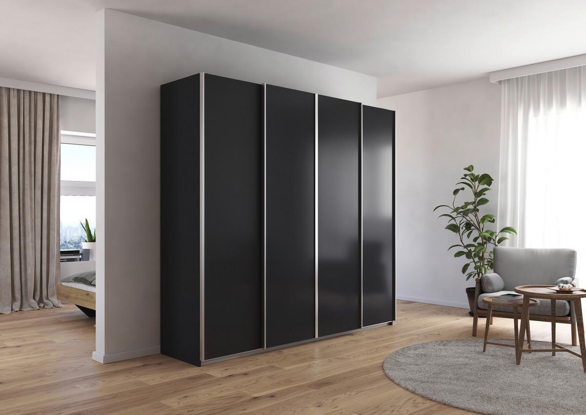Schwebetürenschrank Altera Dunkelgrau B: 226 cm - Dunkelgrau, MODERN, Holzwerkstoff (226/211/62cm) - Rauch Möbel