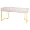 Hockerbank Rarity 225 Taupe H: 48 Cm - Taupe/Goldfarben, Design, Kunststoff/Metall (47/48/100cm) - Kayoom