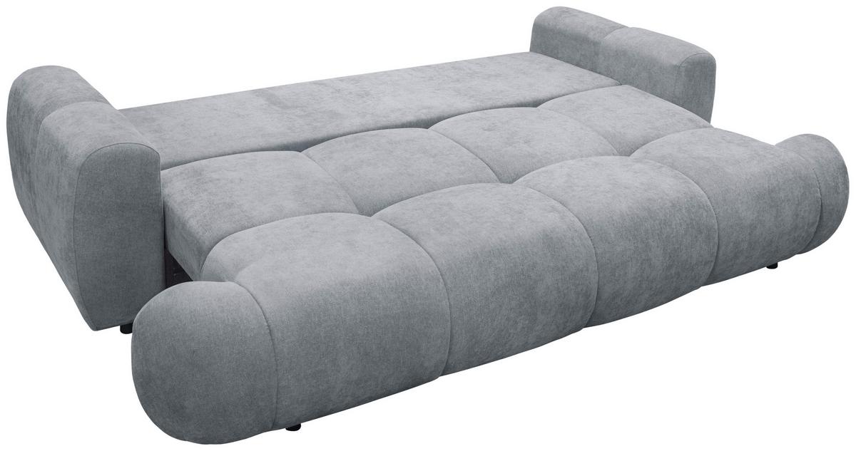 Schlafsofa Alessano Grau, B: 254cm - Schwarz/Olivgrün, MODERN, Holzwerkstoff/Kunststoff (254/69-93/116cm) - MID.YOU