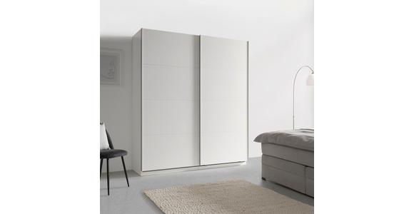 Schwebetürenschrank B: 182cm Ondega Weiß - KONVENTIONELL (182/210/61cm) - Ondega